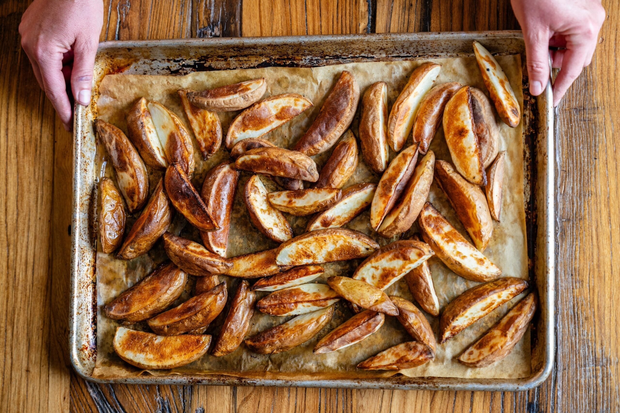 Oven wedge fries